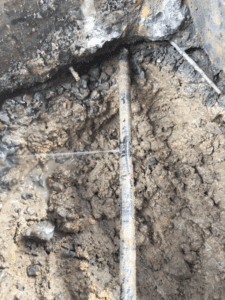 Burst water pipe repair under concrete-slab